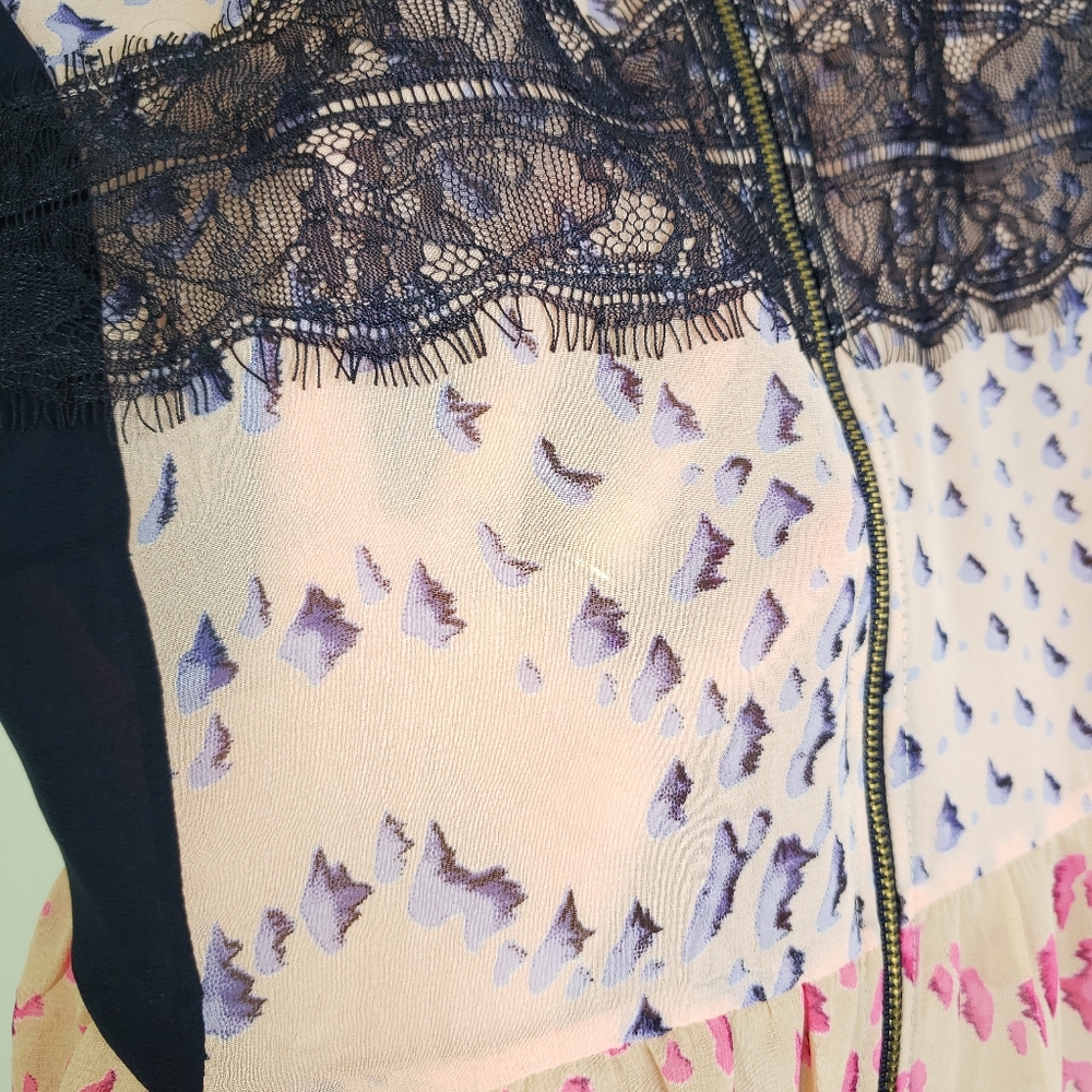 Anthropologie Maeve Mixed Media Blouse Top M - Picture 7 of 7